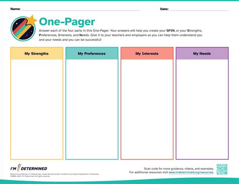 Free One Pager Template