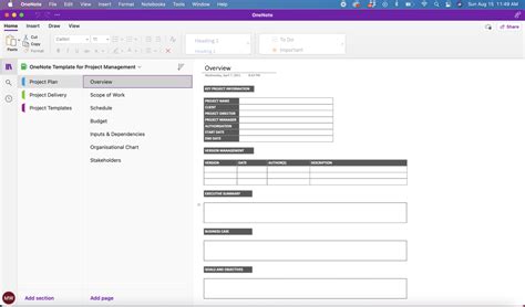Free Onenote Templates For Project Management
