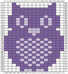 Free Owl Knitting Chart