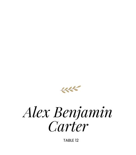 Free Place Card Template