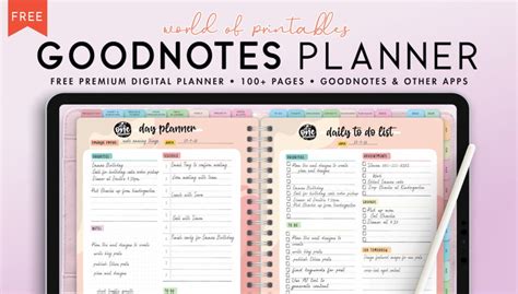 Free Planner Templates Goodnotes