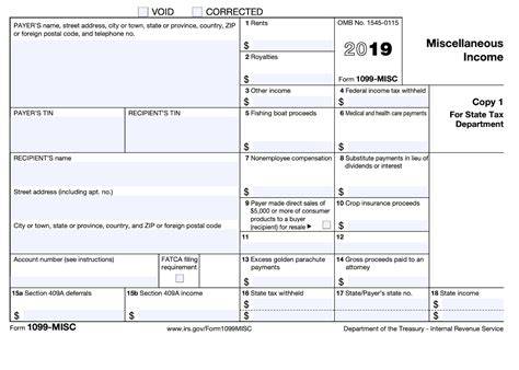Free Printable 1099 Misc Tax Form Template 2015