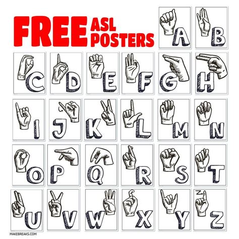 Free Printable Asl Alphabet Printable