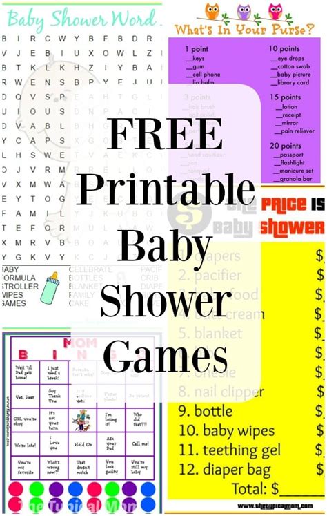 Free Printable Baby Shower Games