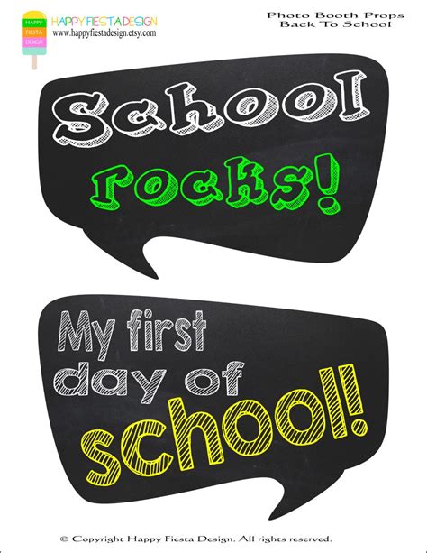 Free Printable Back To School Photo Booth Props