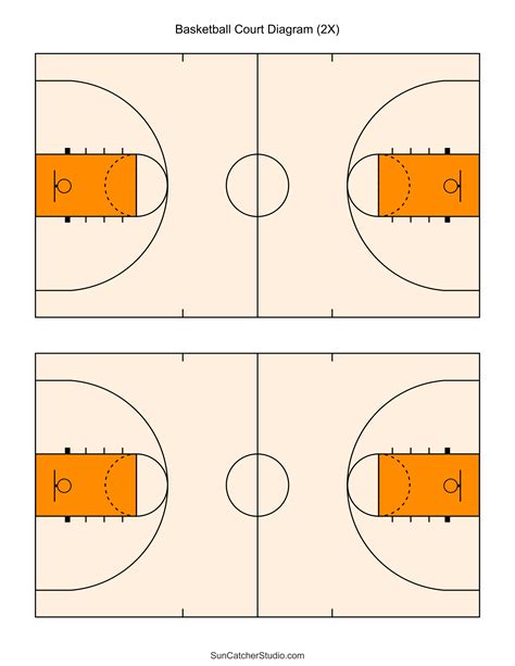 Free Printable Basketball Court