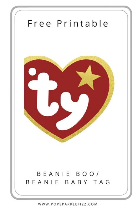Free Printable Beanie Baby Tag Template