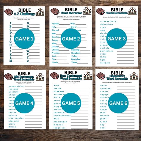 Free Printable Bible Concentration Activity For Mixed Youth Group