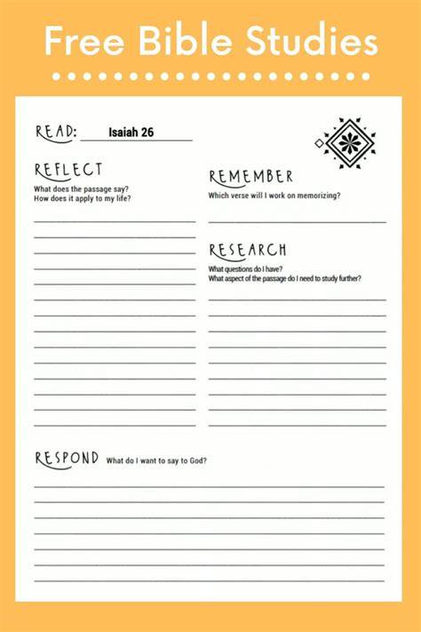 Free Printable Bible Studies On Faith