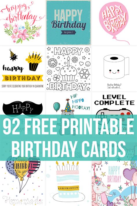 Free Printable Birthday Cards For Him