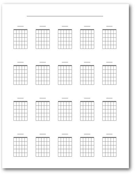 Free Printable Blank Guitar Chord Sheets