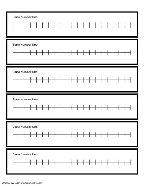 Free Printable Blank Number Line Worksheets