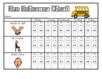 Free Printable Bus Behavior Charts