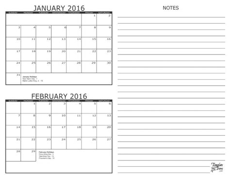 Free Printable Calendar 2 Months Per Page 2015