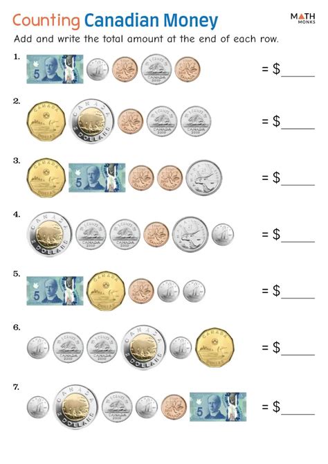Free Printable Canadian Money Worksheets For 2nd Grade