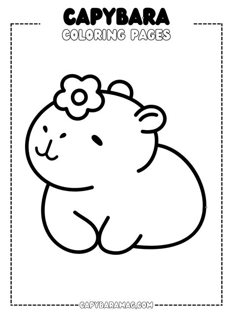 Free Printable Capybara Coloring Pages