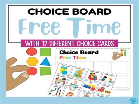 Free Printable Choice Board For Autism
