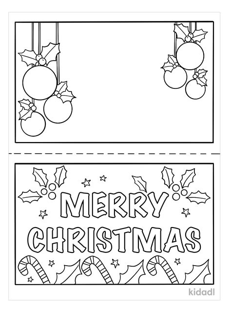 Free Printable Christmas Cards Coloring Pages