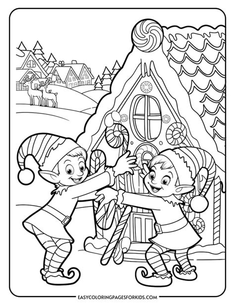 Free Printable Christmas Elf Coloring Pages