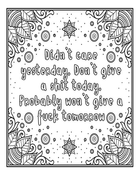 Free Printable Coloring Book Pages For Swear Words