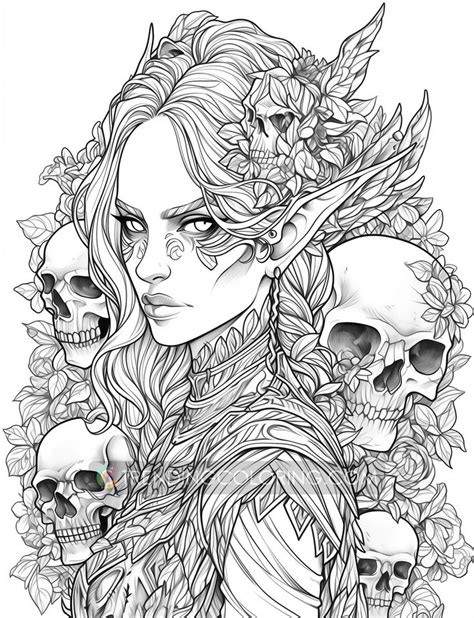 Free Printable Coloring Pages For Adults Dark Fairies