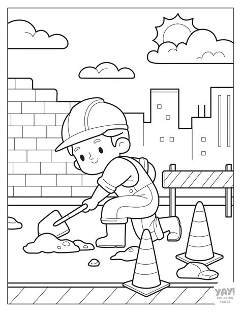 Free Printable Coloring Pages For Kids Preschool Construction