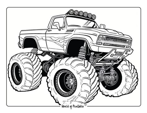 Free Printable Coloring Pages Of Monster Trucks