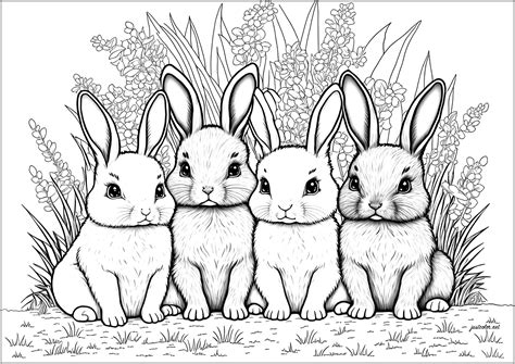 Free Printable Coloring Pages Of Rabbits