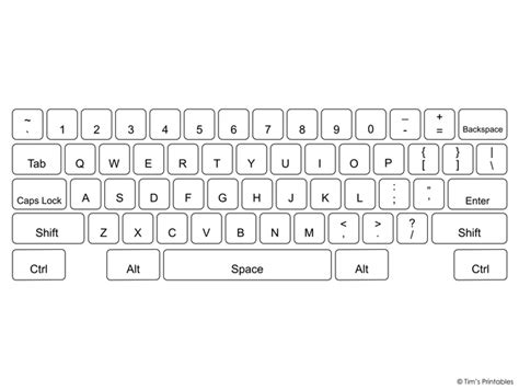 Free Printable Computer Keyboard Templates