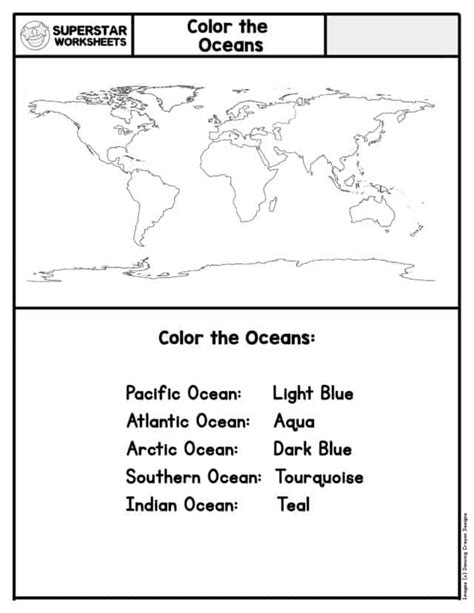 Free Printable Continents And Oceans Worksheet