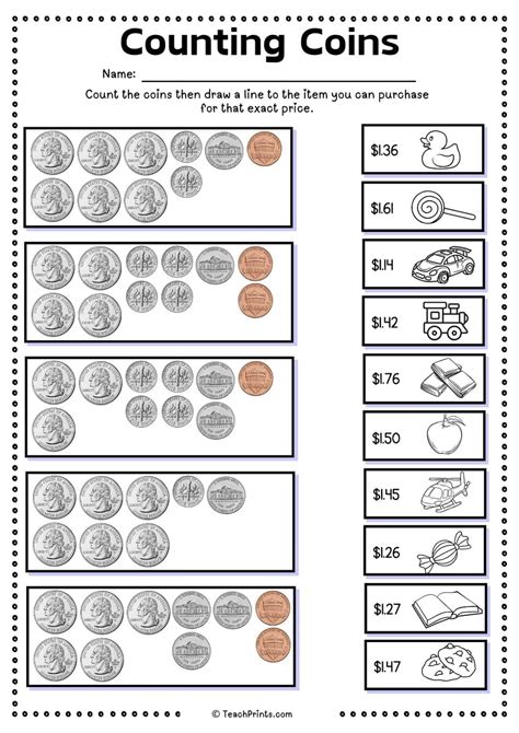 Free Printable Counting Money Worksheets