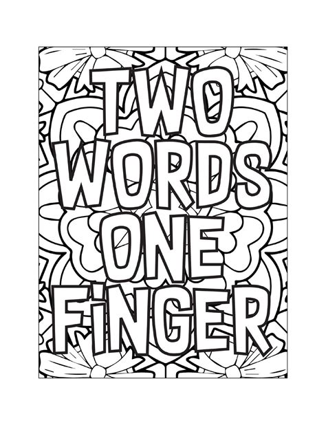 Free Printable Cuss Word Coloring Pages For Adults