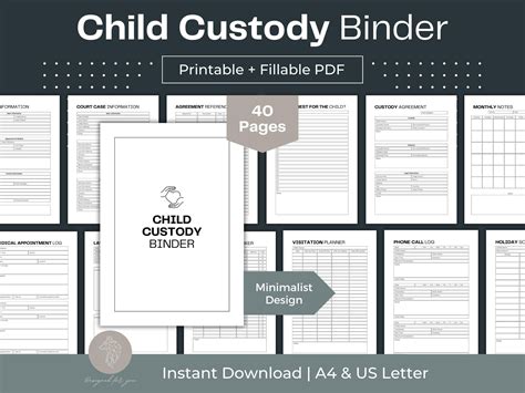 Free Printable Custody Documentation Binder
