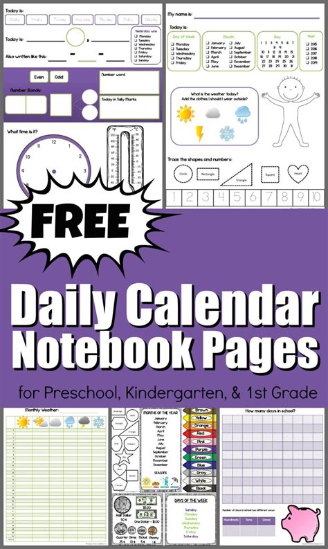 Free Printable Daily Calendar Worksheets