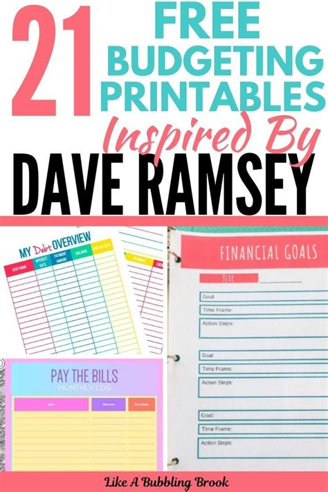 Free Printable Dave Ramsey Budget