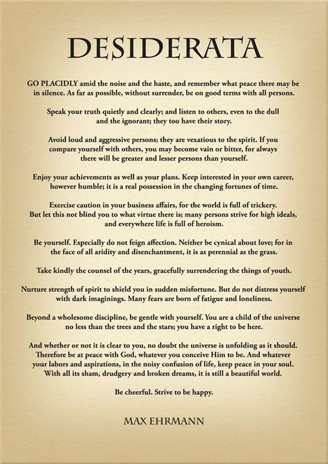 Free Printable Desiderata