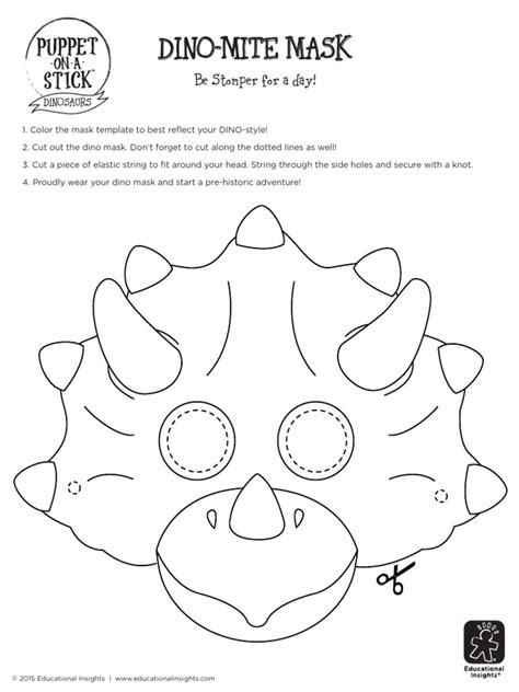 Free Printable Dinosaur Mask Template