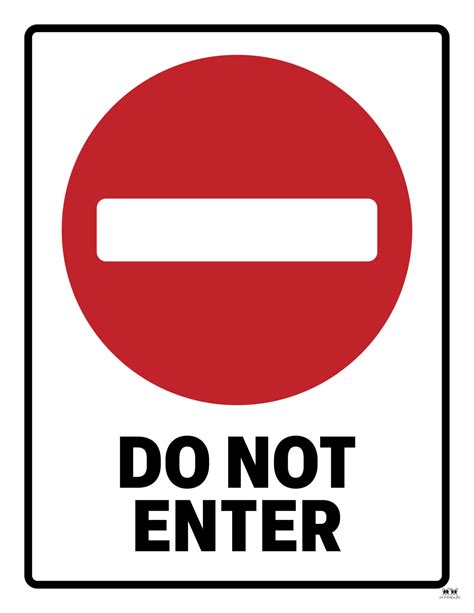 Free Printable Do Not Enter Signs