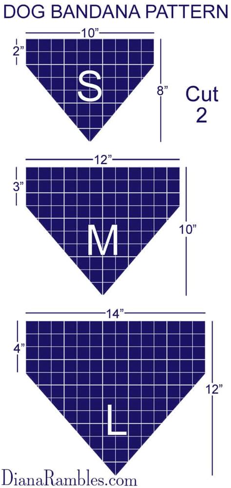 Free Printable Dog Bandana Sewing Pattern