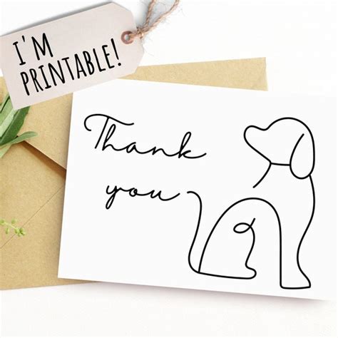 Free Printable Dog Thank You Cards