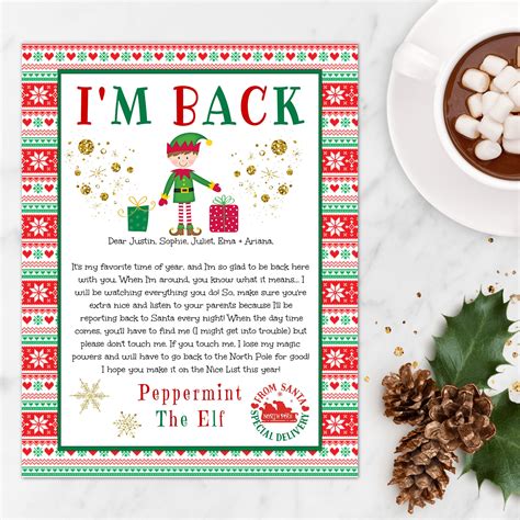Free Printable Editable Elf Letter Template
