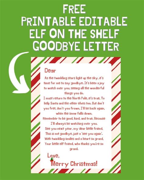 Free Printable Elf On Shelf Letters