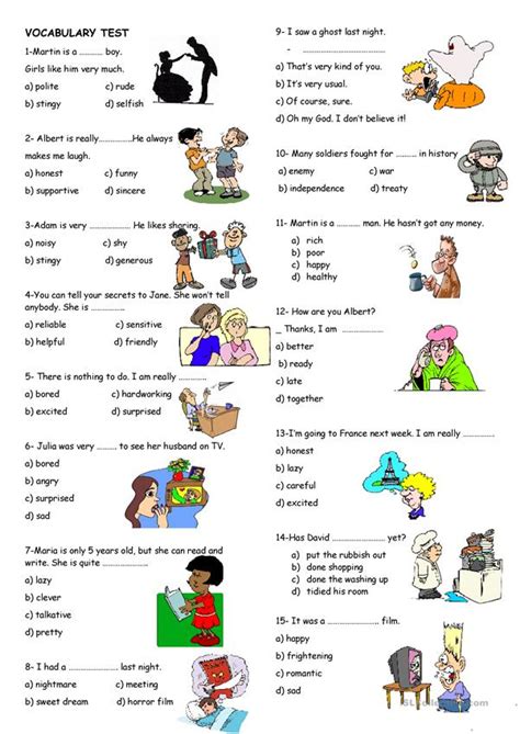 Free Printable Esl Assessment Test
