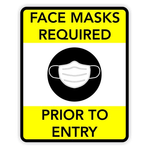Free Printable Face Mask Required To Enter Sign