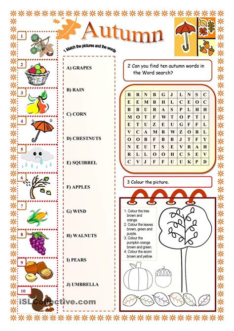 Free Printable Fall Activity Sheets