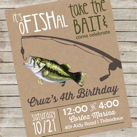 Free Printable Fishing Birthday Party Invitations