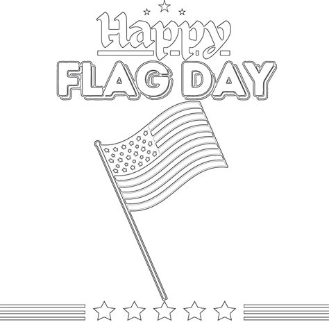 Free Printable Flag Day Coloring Pages