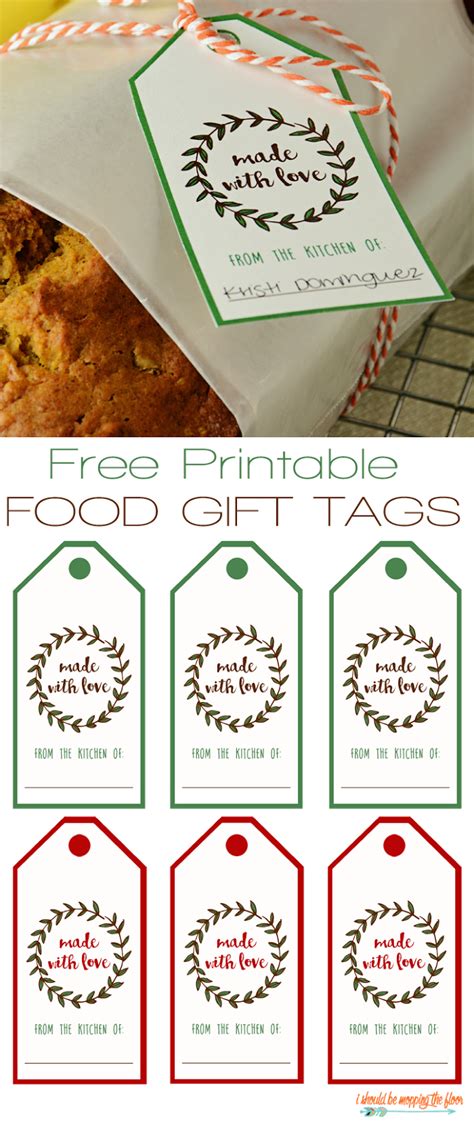 Free Printable Food Tags