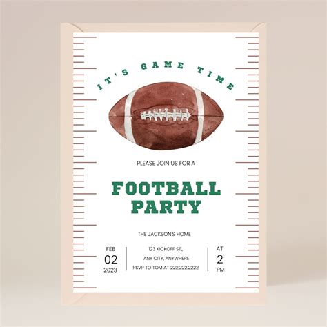 Free Printable Football Birthday Invitations