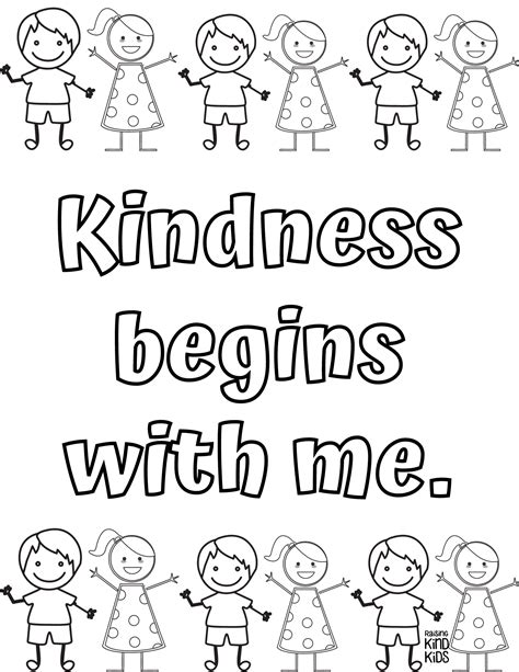 Free Printable Free Kindness Coloring Pages